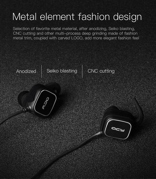 Portable Stereo Wireless Earphones Sport Bluetooth Headset with Mic