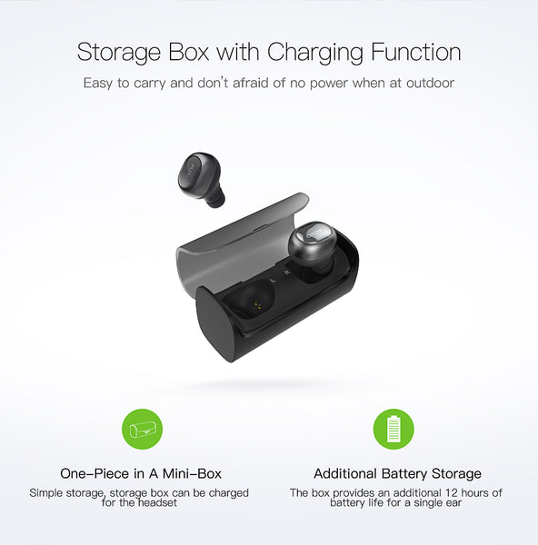 Mini Dual V4.1 Wireless Earphones Bluetooth Headphones with Charging Case