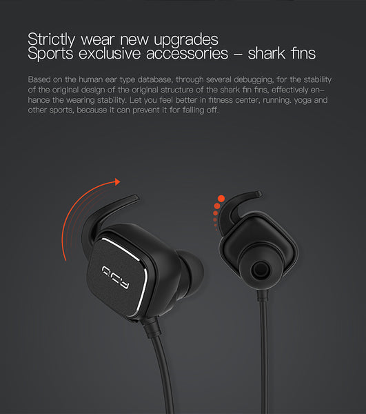 QY12 magnetic switch sports headphones wireless Bluetooth earphones