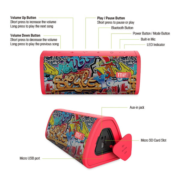 Red-Graffiti Bluetooth Speaker