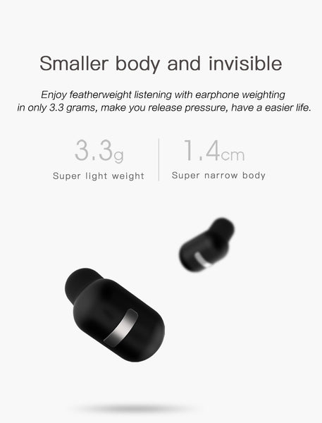 Mini Invisible Earphone Bluetooth Headphone Magnet USB Charger