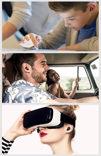 Mini Invisible Earphone Bluetooth Headphone Magnet USB Charger