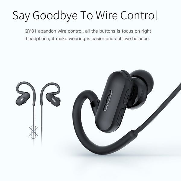 QCY QY31 ear hook sports earbuds running wireless headphones