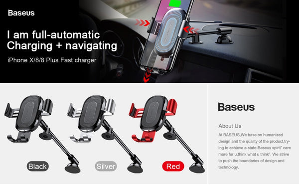 Baseus Mount Holder Fast Wireless Charging for Car