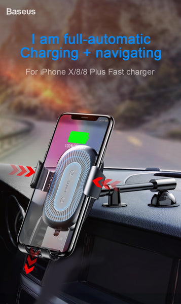 Baseus Mount Holder Fast Wireless Charging for Car