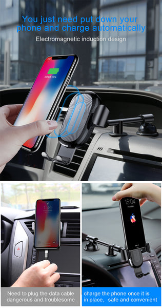 Baseus Mount Holder Fast Wireless Charging for Car