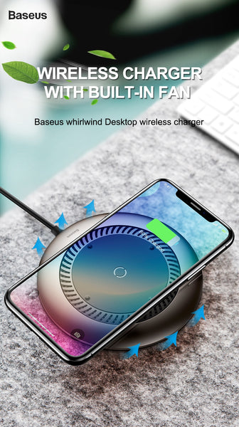 Fast Wireless Charging Pad With Silent Fan