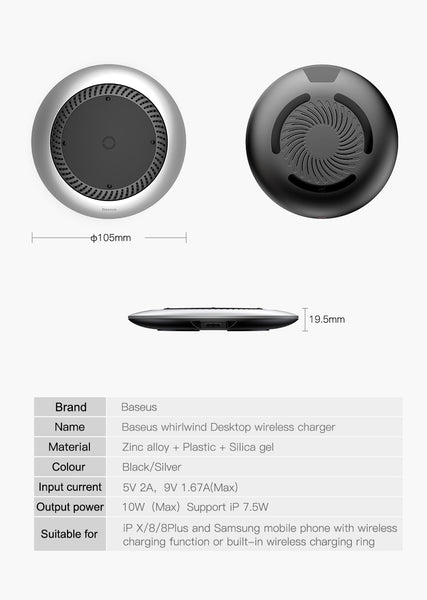 Fast Wireless Charging Pad With Silent Fan