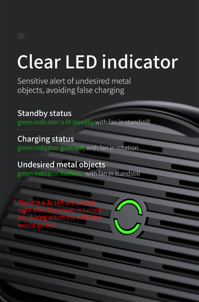 Radiating Fan Wireless Fast Desktop Charger