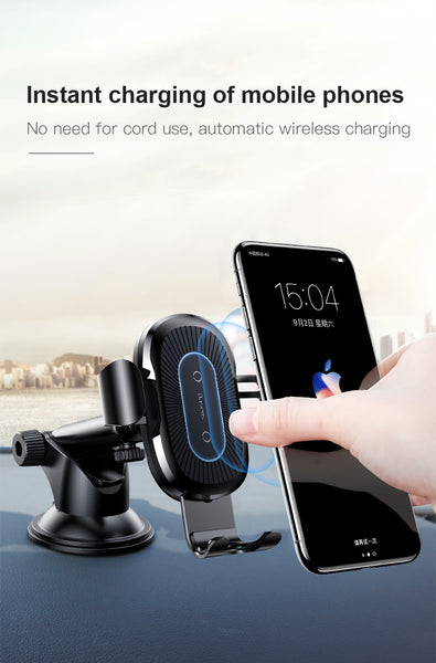 Baseus 2 in1 Qi Wireless Car Charger, Car Mount Mobile Phone Holder