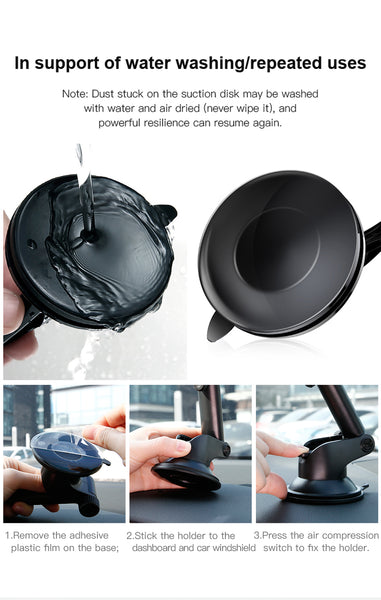 Baseus 2 in1 Qi Wireless Car Charger, Car Mount Mobile Phone Holder