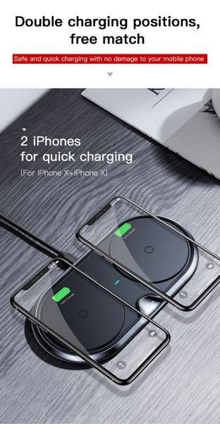 Dual Seat Qi Wireless Charger