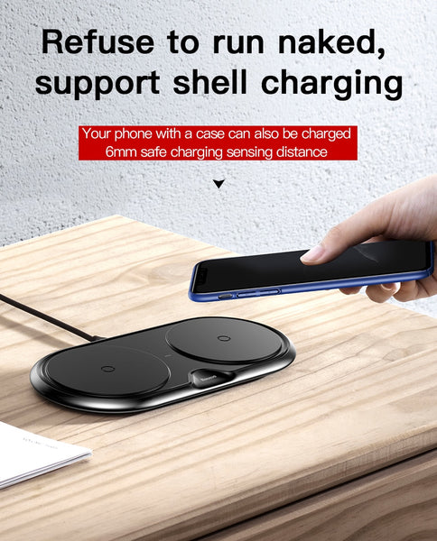 Dual Seat Qi Wireless Charger