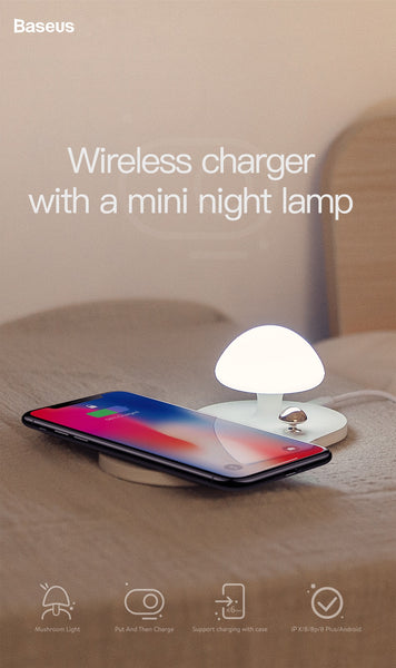 Wireless chargerv with bedside Night light 10W