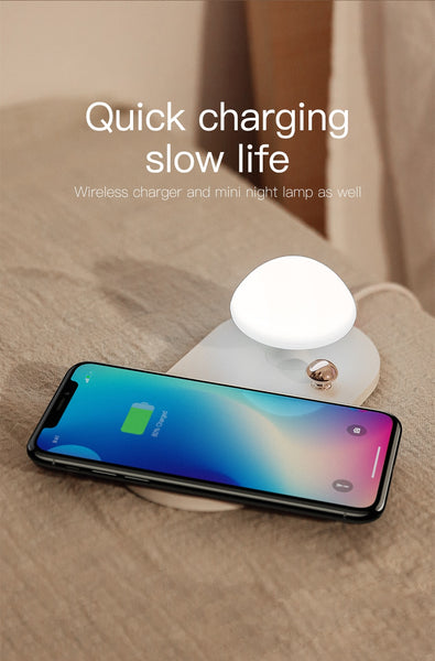 Wireless chargerv with bedside Night light 10W