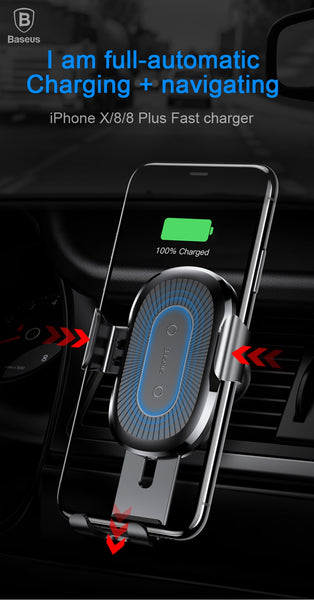 Fast Wireless Car Charger and Charging Mount Holder