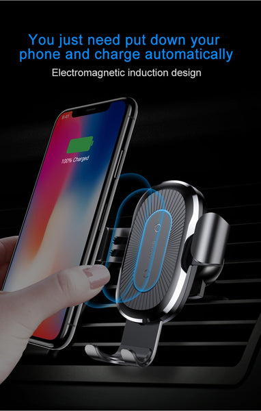 Fast Wireless Car Charger and Charging Mount Holder