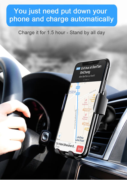 Fast Wireless Car Charger and Charging Mount Holder