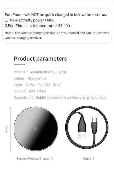 Baseus Special Design 10W Qi Wireless Charger