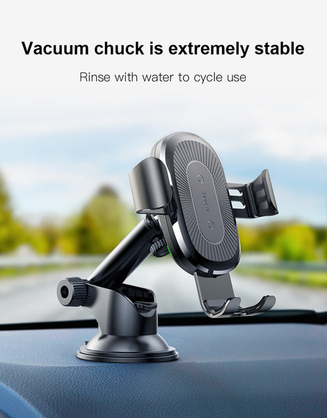 Baseus 2 in1 Qi Wireless Car Charger, Car Mount Mobile Phone Holder