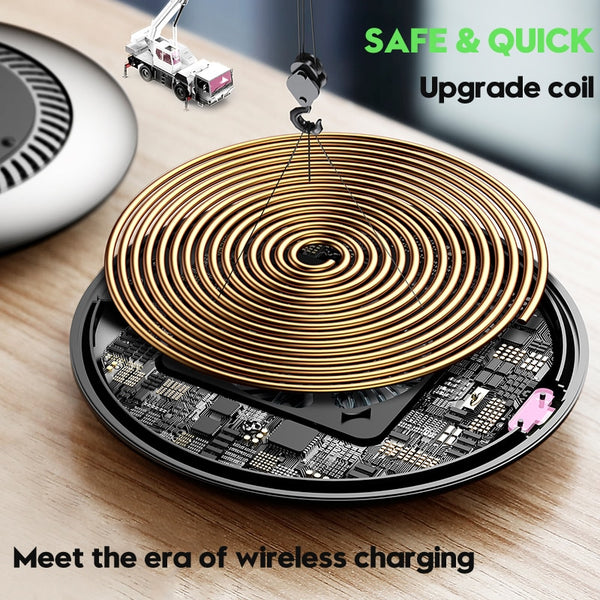 Fast Wireless Charging Pad With Silent Fan