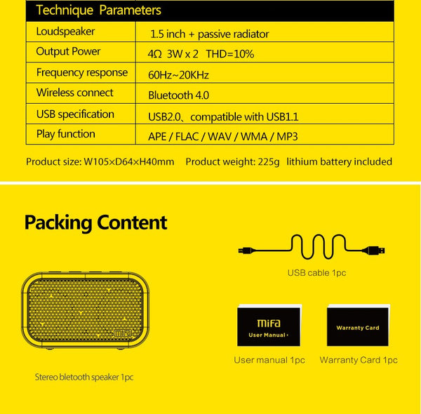 MIFA M1 Portable Bluetooth Speaker