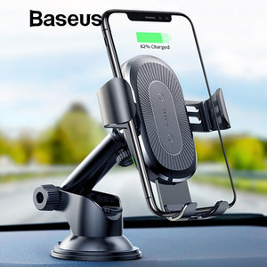 Baseus 2 in1 Qi Wireless Car Charger, Car Mount Mobile Phone Holder